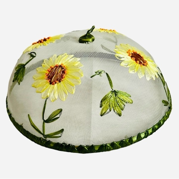 Food Cover Mesh & Wire Embroidered Food Dome Camping Picnics Food Cover - Picture 7 of 12